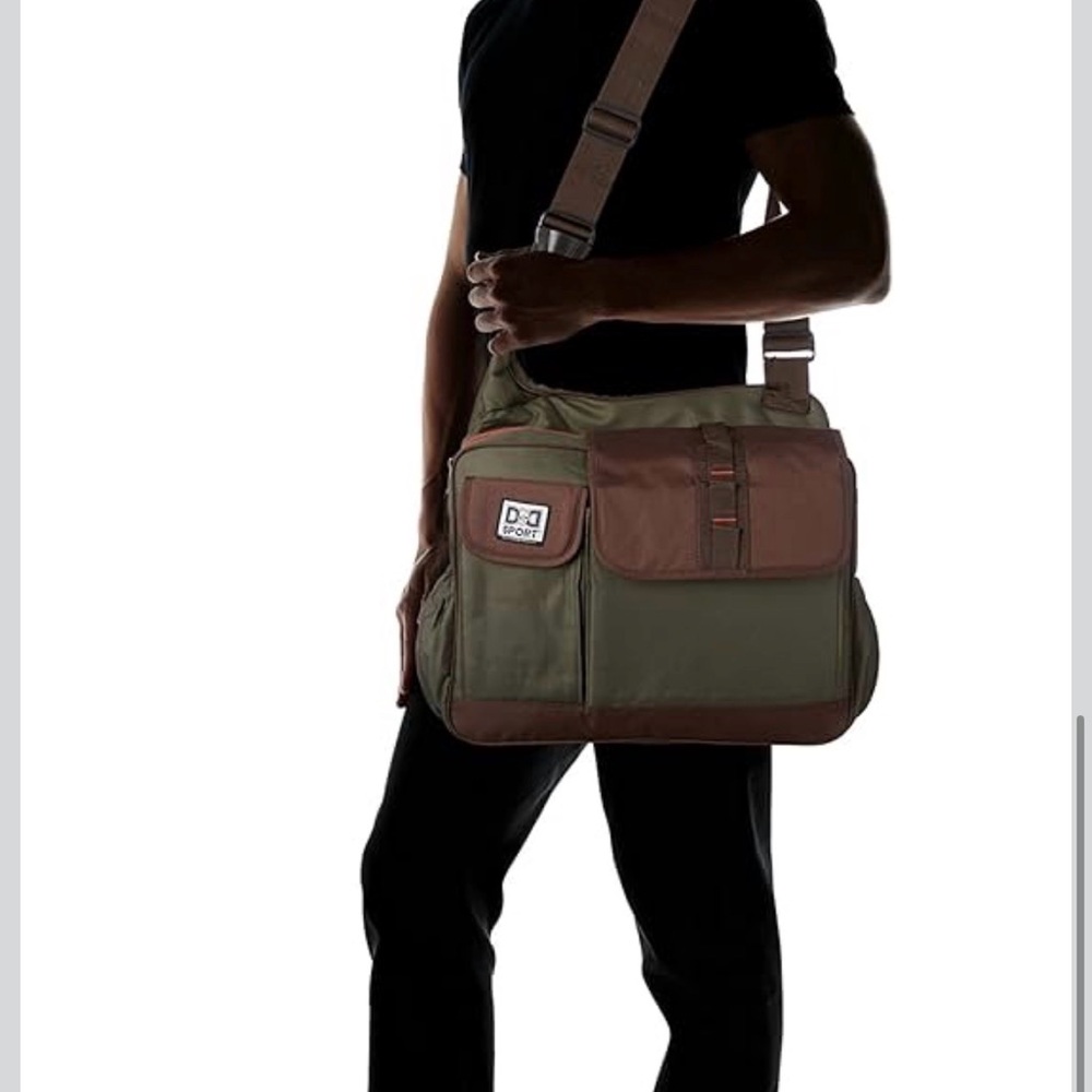 Diaper Dude BAG. NWOT -Bike Sling, Cross Body ,Sport Cool DAD Bag Olive/Brown. - Picture 16 of 16